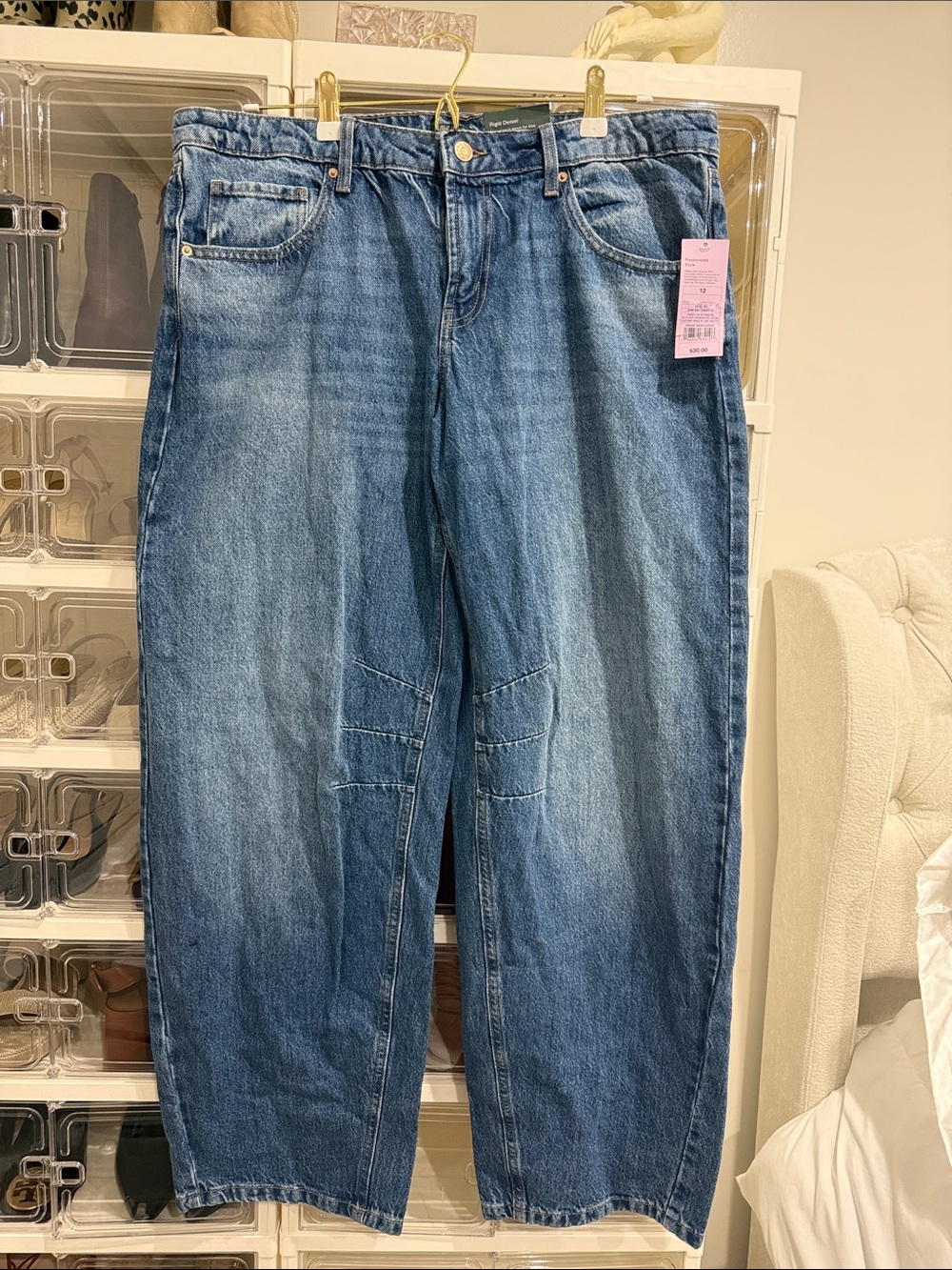 wild fable Wide-Leg Flare Jeans in Medium Blue